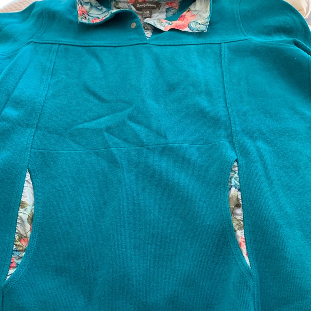 Tommy bahama sweatshirt, size large, teal cotton